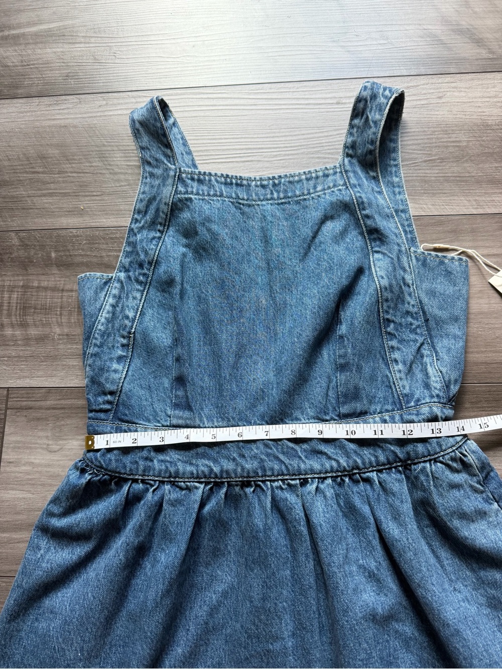 AMO Denim Apron Dress in Thrive S - Picture 5 of 10